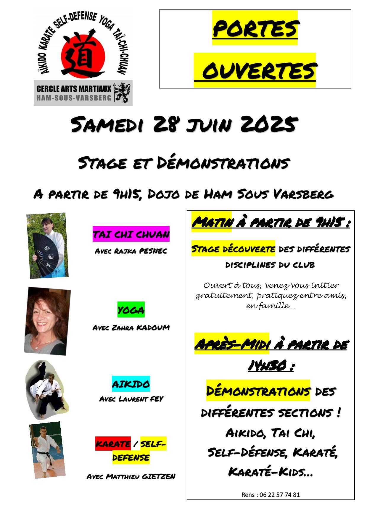 Affiche Portes ouvertes CAMHSV  28 06 2025